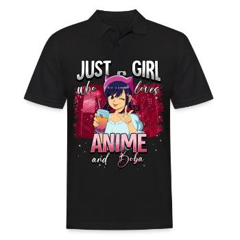 Anime Otaku Weeb - Men's Polo Shirt - black - Front - Kai (181cm)