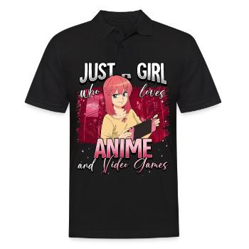 Anime Otaku Weeb - Men's Polo Shirt - black - Front - Kai (181cm)