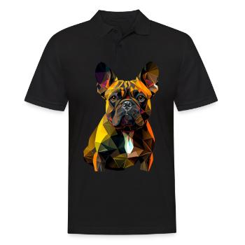 Français Bulldog Frenchie Französische Bulldogge - Polo Homme - noir - Devant - Kai (181cm)