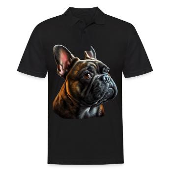 Français Bulldog Frenchie Französische Bulldogge - Polo Homme - noir - Devant - Kai (181cm)