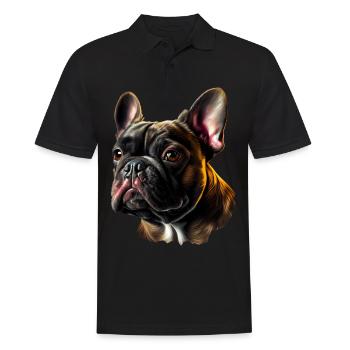 Français Bulldog Frenchie Französische Bulldogge - Polo Homme - noir - Devant - Kai (181cm)