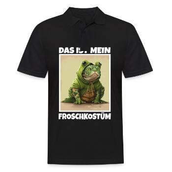 Katze Frosch Froschköstum Karneval Fasching - Männer Poloshirt - Schwarz - Vorne - Kai (181cm)