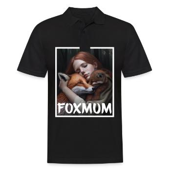 Fuchs Fuchsmama Fuchsliebe Natur Wald Mädchen - Männer Poloshirt - Schwarz - Vorne - Kai (181cm)