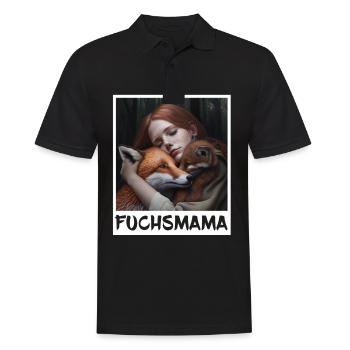 Fuchs Fuchsmama Fuchsliebe Natur Wald Mädchen - Männer Poloshirt - Schwarz - Vorne - Kai (181cm)