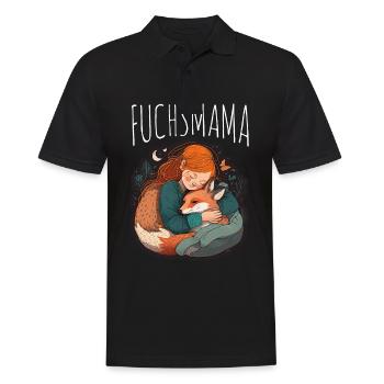 Fuchs Fuchsmama Fuchsliebe Natur Wald Mädchen - Männer Poloshirt - Schwarz - Vorne - Kai (181cm)