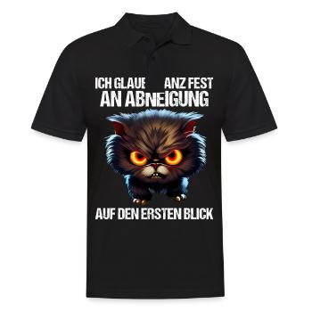 Katze Kätzchen Katzenhalter Katzen Sarkasmus - Männer Poloshirt - Schwarz - Vorne - Kai (181cm)