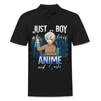 Anime Otaku Weeb - Men's Polo Shirt - black - Front - Kai (181cm)