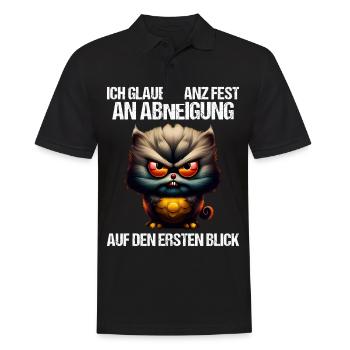 Katze Kätzchen Katzenhalter Katzen Sarkasmus - Männer Poloshirt - Schwarz - Vorne - Kai (181cm)
