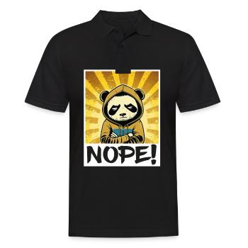 Nope Morning Grouch Panda Bear Collègue Sarcasme - Polo Homme - noir - Devant - Kai (181cm)