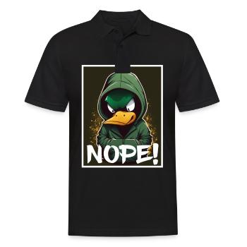 Nope Morning Grouch Duck Goose Collègue Sarcasme - Polo Homme - noir - Devant - Kai (181cm)