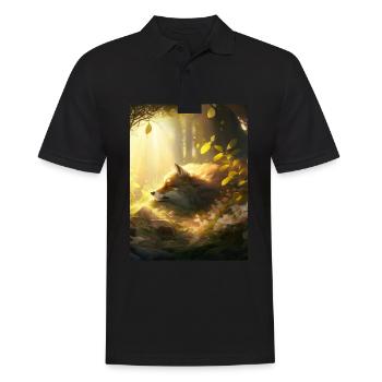 Fix und Foxi Fuchs Spruch Schlafshirt Kuscheln - Männer Poloshirt - Schwarz - Vorne - Kai (181cm)