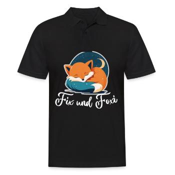 Fix und Foxi Fuchs Spruch Schlafshirt Kuscheln - Männer Poloshirt - Schwarz - Vorne - Kai (181cm)