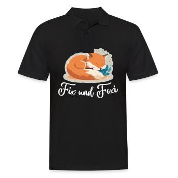 Fix und Foxi Fuchs Spruch Schlafshirt Kuscheln - Männer Poloshirt - Schwarz - Vorne - Kai (181cm)
