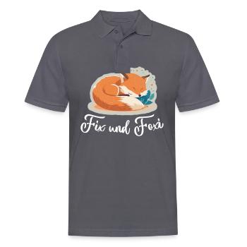 Fix und Foxi Fuchs Spruch Schlafshirt Kuscheln - Männer Poloshirt - Anthrazit - Vorne - Nico (186cm)