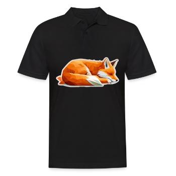 Fix und Foxi Fuchs Spruch Schlafshirt Kuscheln - Männer Poloshirt - Schwarz - Vorne - Kai (181cm)