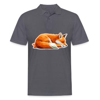 Fix und Foxi Fuchs Spruch Schlafshirt Kuscheln - Männer Poloshirt - Anthrazit - Vorne - Nico (186cm)
