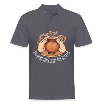Töpfern Ton Töpferkurs Töpferei Getöpfert - Männer Poloshirt - Anthrazit - Vorne - Nico (186cm)