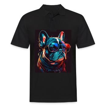 Lunettes de soleil French Bulldog Frenchie Dog - Polo Homme - noir - Devant - Kai (181cm)