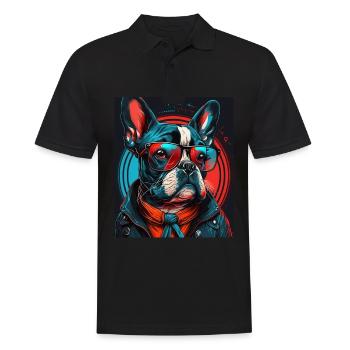 Lunettes de soleil French Bulldog Frenchie Dog - Polo Homme - noir - Devant - Kai (181cm)