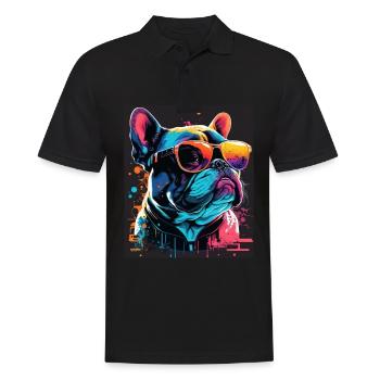 Lunettes de soleil French Bulldog Frenchie Dog - Polo Homme - noir - Devant - Kai (181cm)