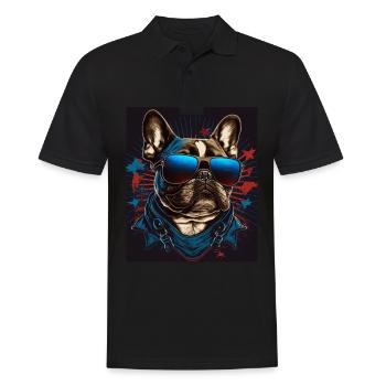 Lunettes de soleil French Bulldog Frenchie Dog - Polo Homme - noir - Devant - Kai (181cm)