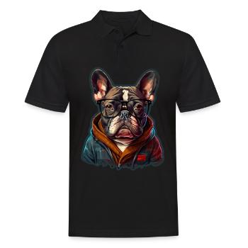 Lunettes de soleil French Bulldog Frenchie Dog - Polo Homme - noir - Devant - Kai (181cm)