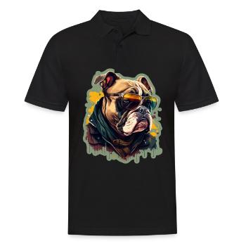 Lunettes de soleil French Bulldog Frenchie Dog - Polo Homme - noir - Devant - Kai (181cm)