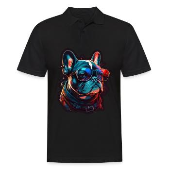 Lunettes de soleil French Bulldog Frenchie Dog - Polo Homme - noir - Devant - Kai (181cm)