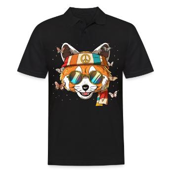 60s 70s Costume Groovy Hippie - Polo Homme - noir - Devant - Kai (181cm)