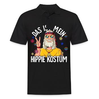 Ceci est mon costume hippie 60s 70s costume - Polo Homme - noir - Devant - Kai (181cm)