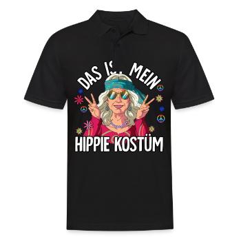 Ceci est mon costume hippie 60s 70s costume - Polo Homme - noir - Devant - Kai (181cm)