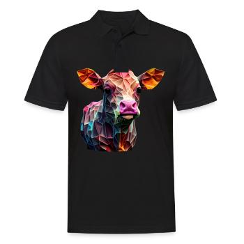 Kühe Landwirt Landwirtin Kuhliebhaber lustiges Kuh - Männer Poloshirt - Schwarz - Vorne - Kai (181cm)