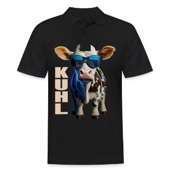 Kühe Landwirt Landwirtin Kuhliebhaber lustiges Kuh - Männer Poloshirt - Schwarz - Vorne - Kai (181cm)