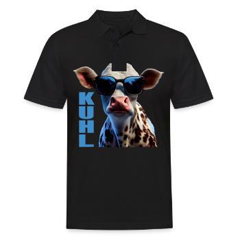 Kühe Landwirt Landwirtin Kuhliebhaber lustiges Kuh - Männer Poloshirt - Schwarz - Vorne - Kai (181cm)
