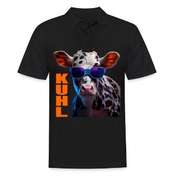 Kühe Landwirt Landwirtin Kuhliebhaber lustiges Kuh - Männer Poloshirt - Schwarz - Vorne - Kai (181cm)