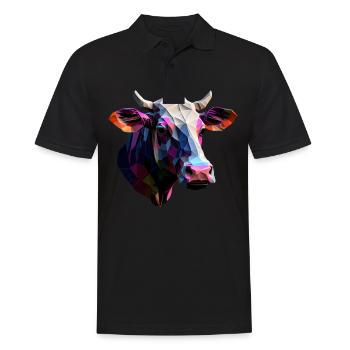 Kühe Landwirt Landwirtin Kuhliebhaber lustiges Kuh - Männer Poloshirt - Schwarz - Vorne - Kai (181cm)