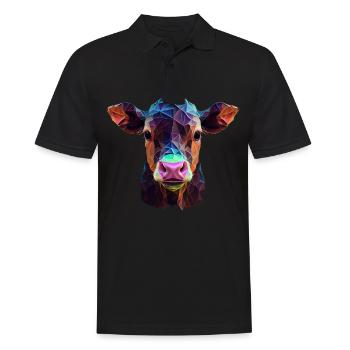 Kühe Landwirt Landwirtin Kuhliebhaber lustiges Kuh - Männer Poloshirt - Schwarz - Vorne - Kai (181cm)