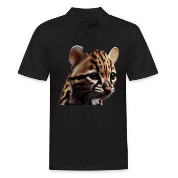 juste un garçon qui aime Ocelots Ocelot ocelot ocelot - Polo Homme - noir - Devant - Kai (181cm)