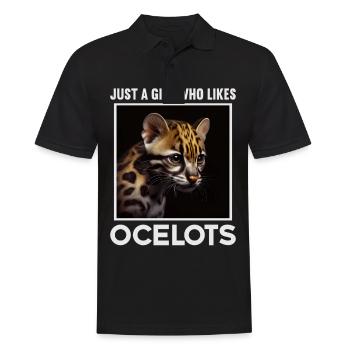 juste un garçon qui aime Ocelots Ocelot ocelot ocelot - Polo Homme - noir - Devant - Kai (181cm)