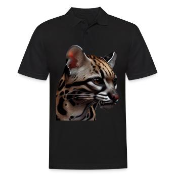 juste un garçon qui aime Ocelots Ocelot ocelot ocelot - Polo Homme - noir - Devant - Kai (181cm)