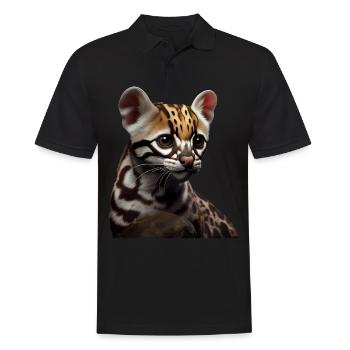 juste un garçon qui aime Ocelots Ocelot ocelot ocelot - Polo Homme - noir - Devant - Kai (181cm)