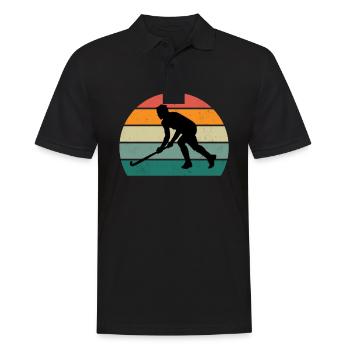 Joueur de hockey sur gazon hockey sur glace Hockey sur rondelle - Polo Homme - noir - Devant - Kai (181cm)