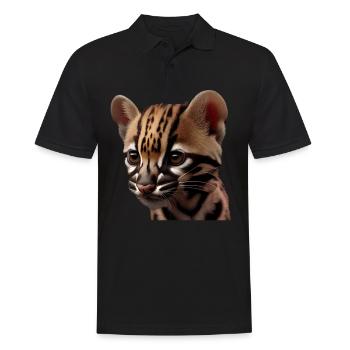 juste un garçon qui aime Ocelots Ocelot ocelot ocelot - Polo Homme - noir - Devant - Kai (181cm)