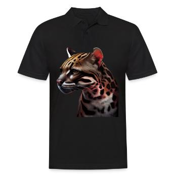 juste un garçon qui aime Ocelots Ocelot ocelot ocelot - Polo Homme - noir - Devant - Kai (181cm)
