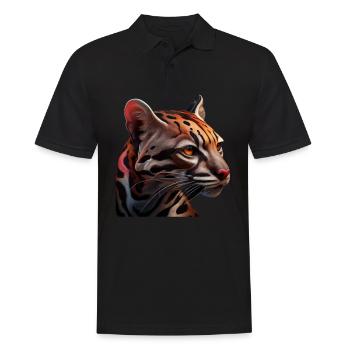 juste un garçon qui aime Ocelots Ocelot ocelot ocelot - Polo Homme - noir - Devant - Kai (181cm)