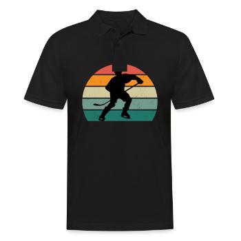 Joueur de hockey sur gazon hockey sur glace Hockey sur rondelle - Polo Homme - noir - Devant - Kai (181cm)