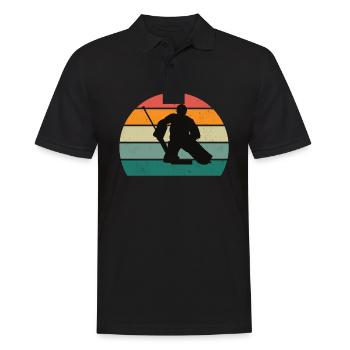 Joueur de hockey sur gazon hockey sur glace Hockey sur rondelle - Polo Homme - noir - Devant - Kai (181cm)
