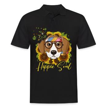 60s 70s Costume Hippie Soul - Polo Homme - noir - Devant - Kai (181cm)