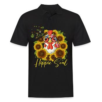 60s 70s Costume Hippie Soul - Polo Homme - noir - Devant - Kai (181cm)
