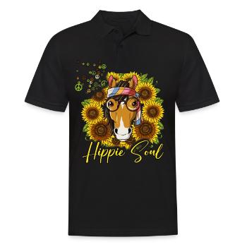 60s 70s Costume Hippie Soul - Polo Homme - noir - Devant - Kai (181cm)